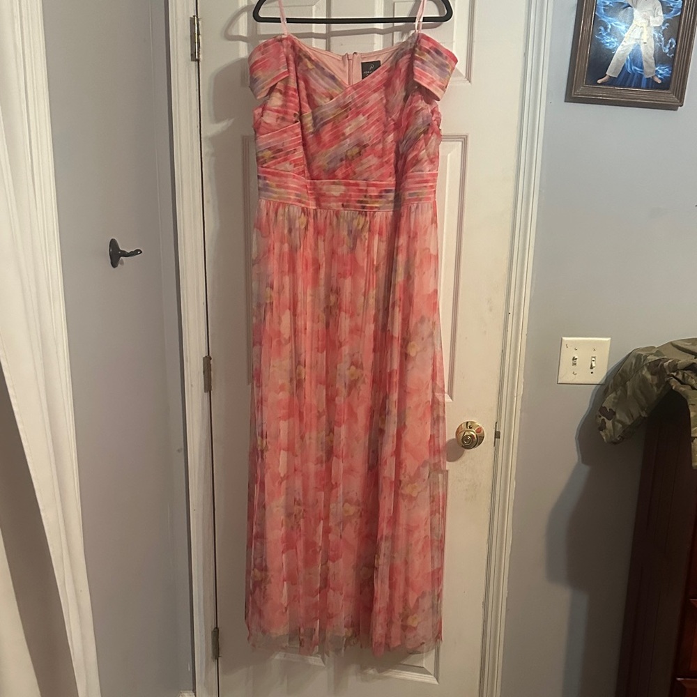 Adrianna Papell Multicolor Floral Gown